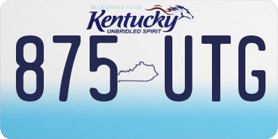 KY license plate 875UTG
