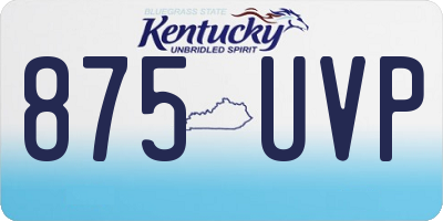 KY license plate 875UVP
