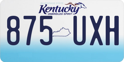 KY license plate 875UXH