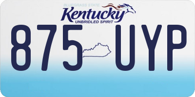 KY license plate 875UYP