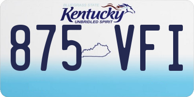 KY license plate 875VFI