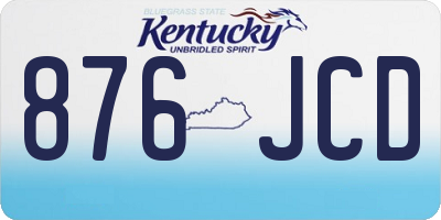 KY license plate 876JCD