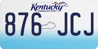 KY license plate 876JCJ