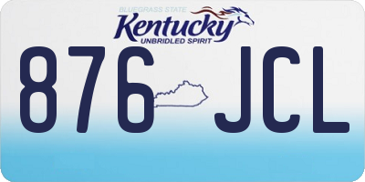 KY license plate 876JCL