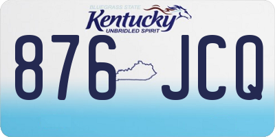 KY license plate 876JCQ