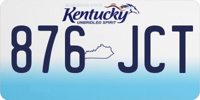 KY license plate 876JCT