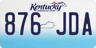 KY license plate 876JDA