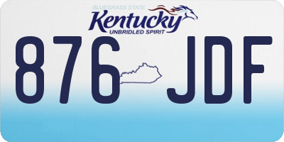 KY license plate 876JDF