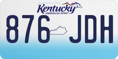 KY license plate 876JDH