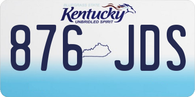 KY license plate 876JDS