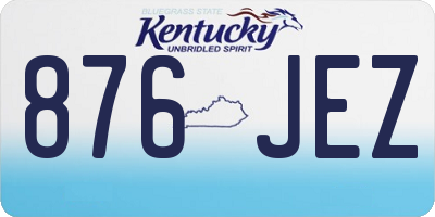 KY license plate 876JEZ