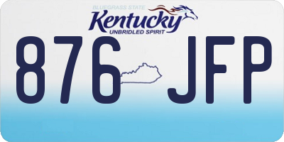 KY license plate 876JFP
