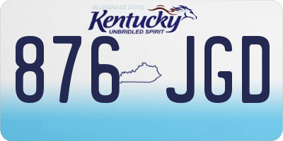 KY license plate 876JGD
