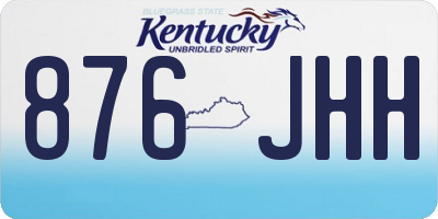 KY license plate 876JHH