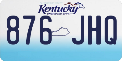 KY license plate 876JHQ