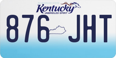 KY license plate 876JHT