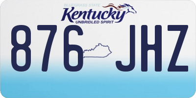 KY license plate 876JHZ