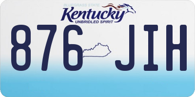 KY license plate 876JIH