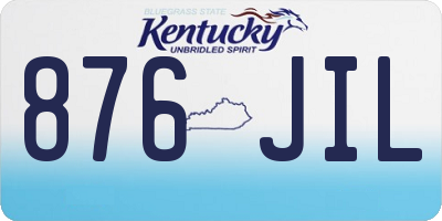 KY license plate 876JIL