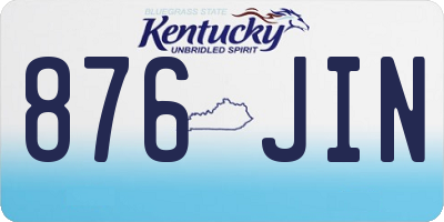 KY license plate 876JIN