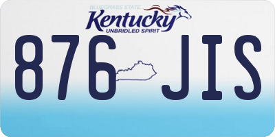 KY license plate 876JIS