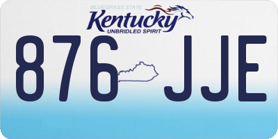 KY license plate 876JJE