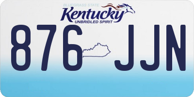 KY license plate 876JJN
