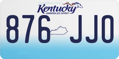 KY license plate 876JJO