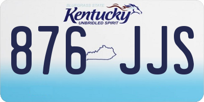 KY license plate 876JJS