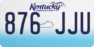 KY license plate 876JJU