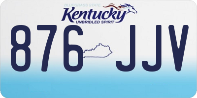 KY license plate 876JJV