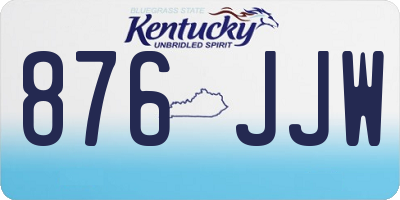 KY license plate 876JJW