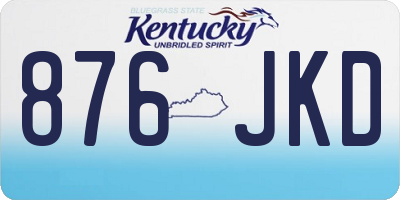 KY license plate 876JKD