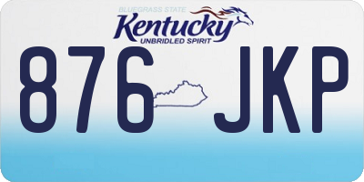 KY license plate 876JKP