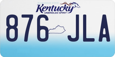 KY license plate 876JLA