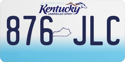 KY license plate 876JLC