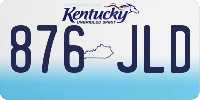 KY license plate 876JLD