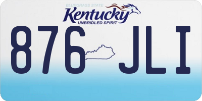 KY license plate 876JLI