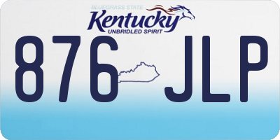 KY license plate 876JLP