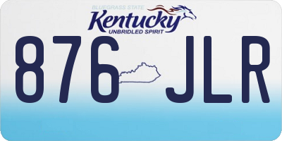 KY license plate 876JLR