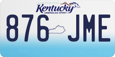 KY license plate 876JME