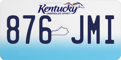 KY license plate 876JMI