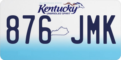 KY license plate 876JMK