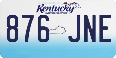 KY license plate 876JNE