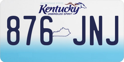 KY license plate 876JNJ