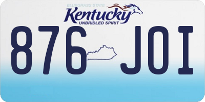 KY license plate 876JOI