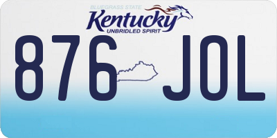 KY license plate 876JOL