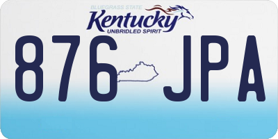 KY license plate 876JPA