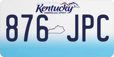 KY license plate 876JPC