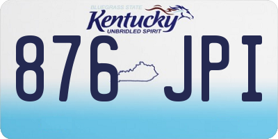 KY license plate 876JPI